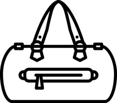 Barrel Handbag Outline Svg Vector, Free Vectors File